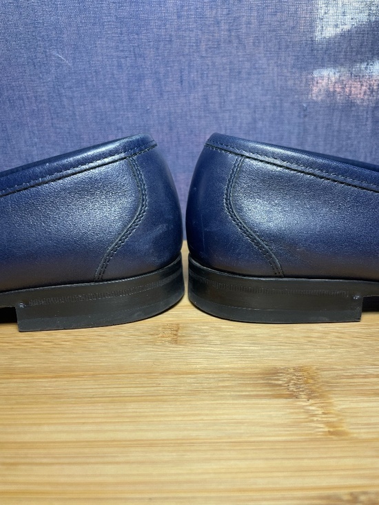 Salvatore Ferragamo Gancini Bit Loafers Mens 8.5 D Navy Blue Leather Italy EUC! main image 11